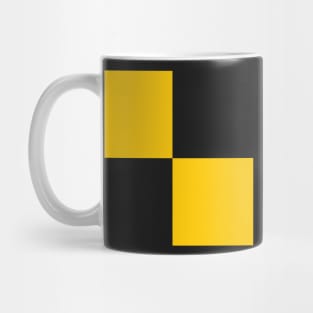 Watford Yellow and Black Checkered Fan Flag Mug